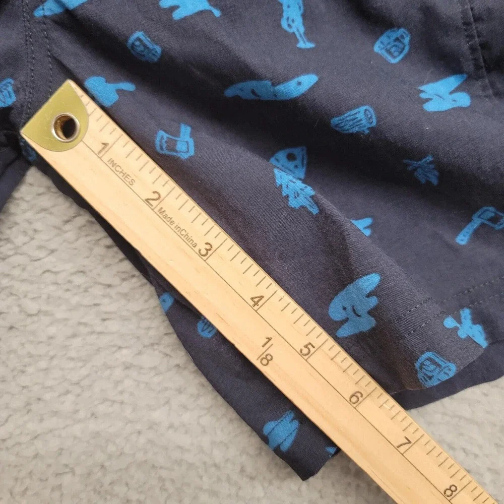 The North Face Shorts Mens Small Blue Outdoors All‎ Over Print Belted Stretch